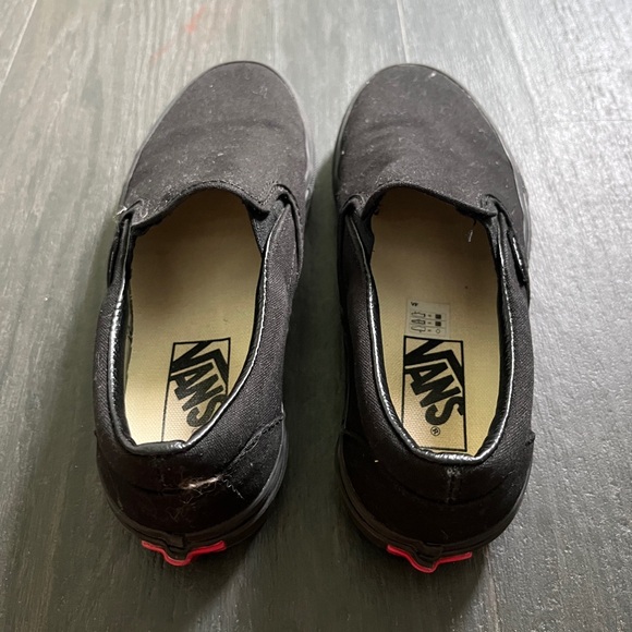 Vans Classic Black Canvas Slip-Ons - Picture 7 of 7